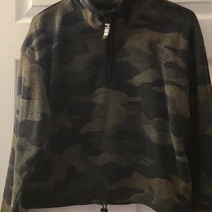Camouflage quarter zip jacket